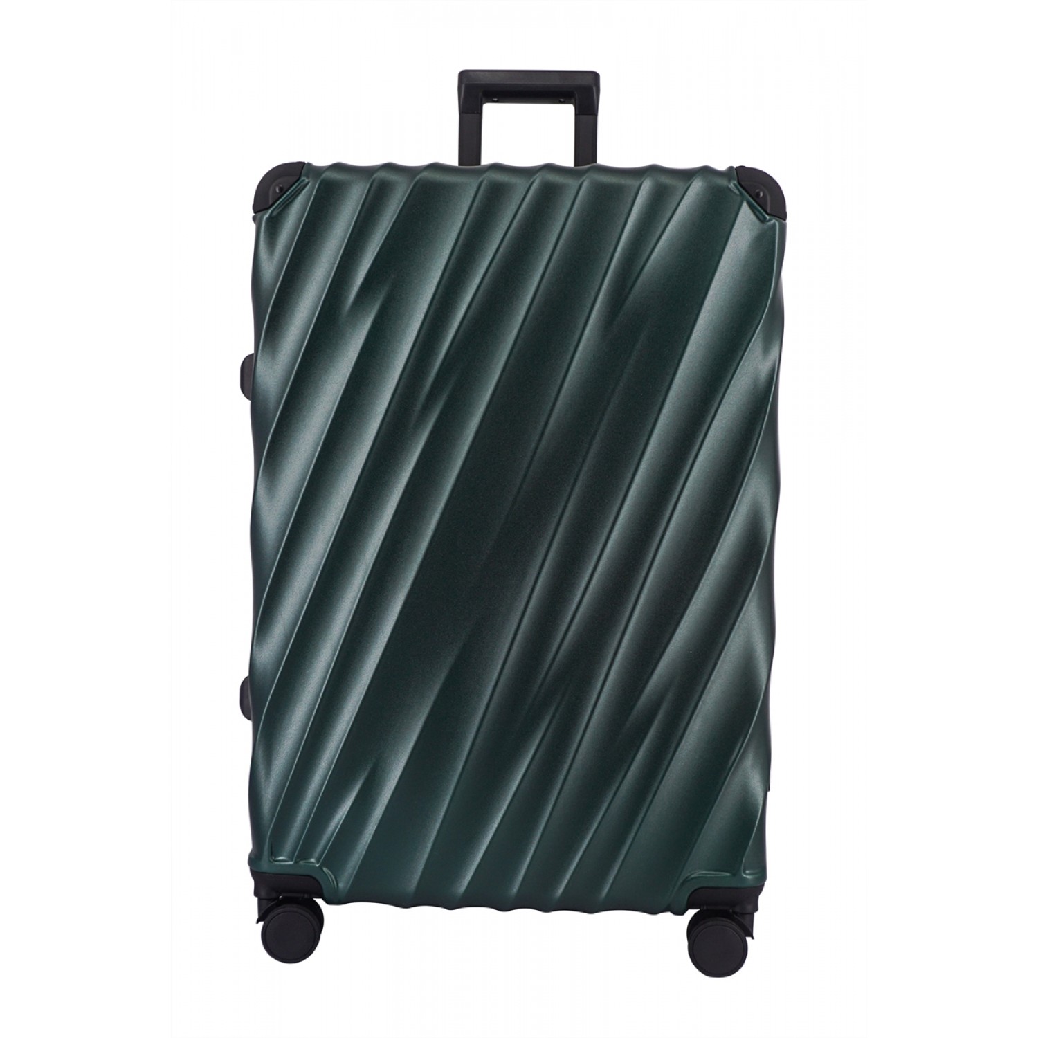 dark green luggage